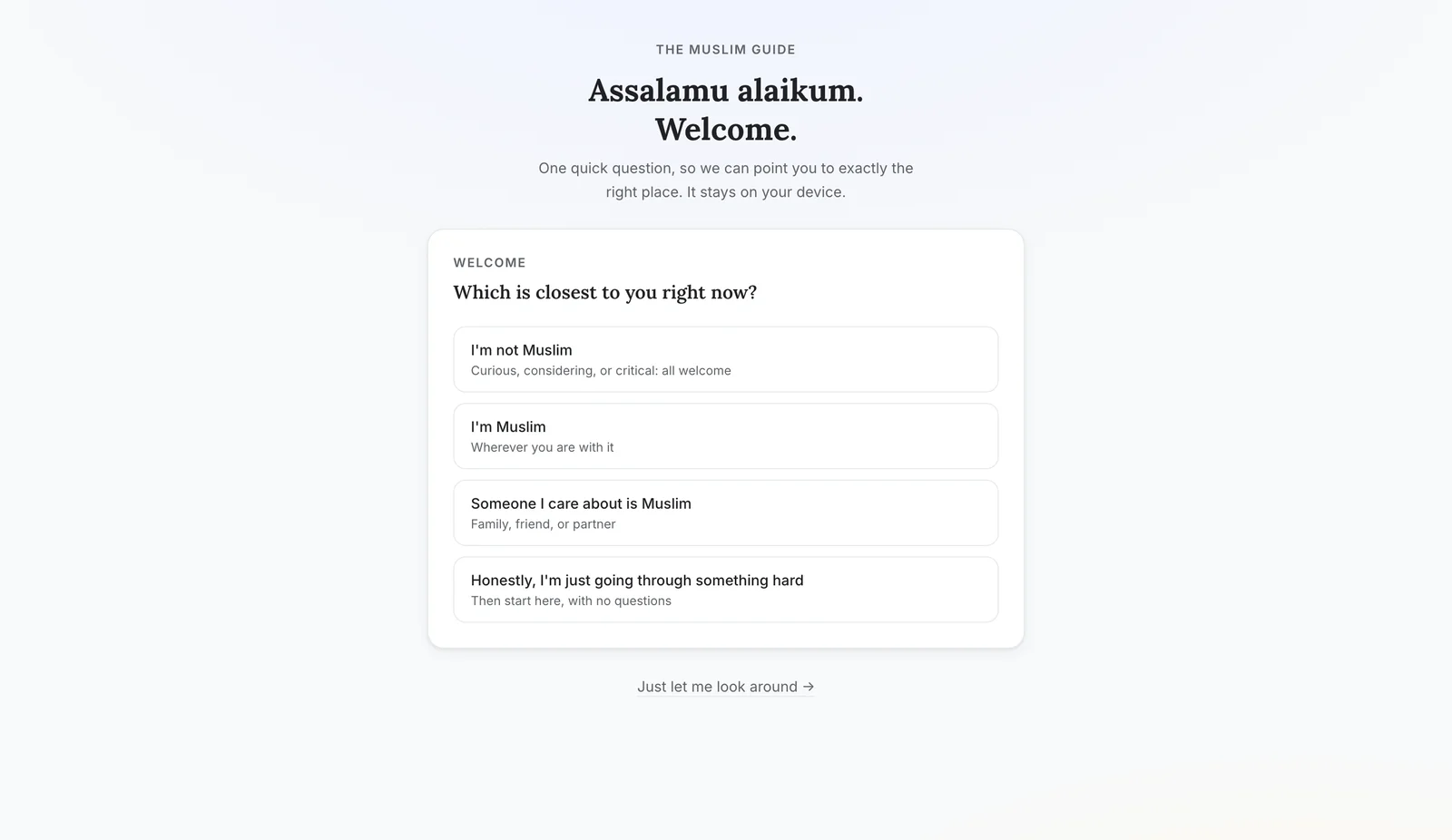 The Muslim Guide website